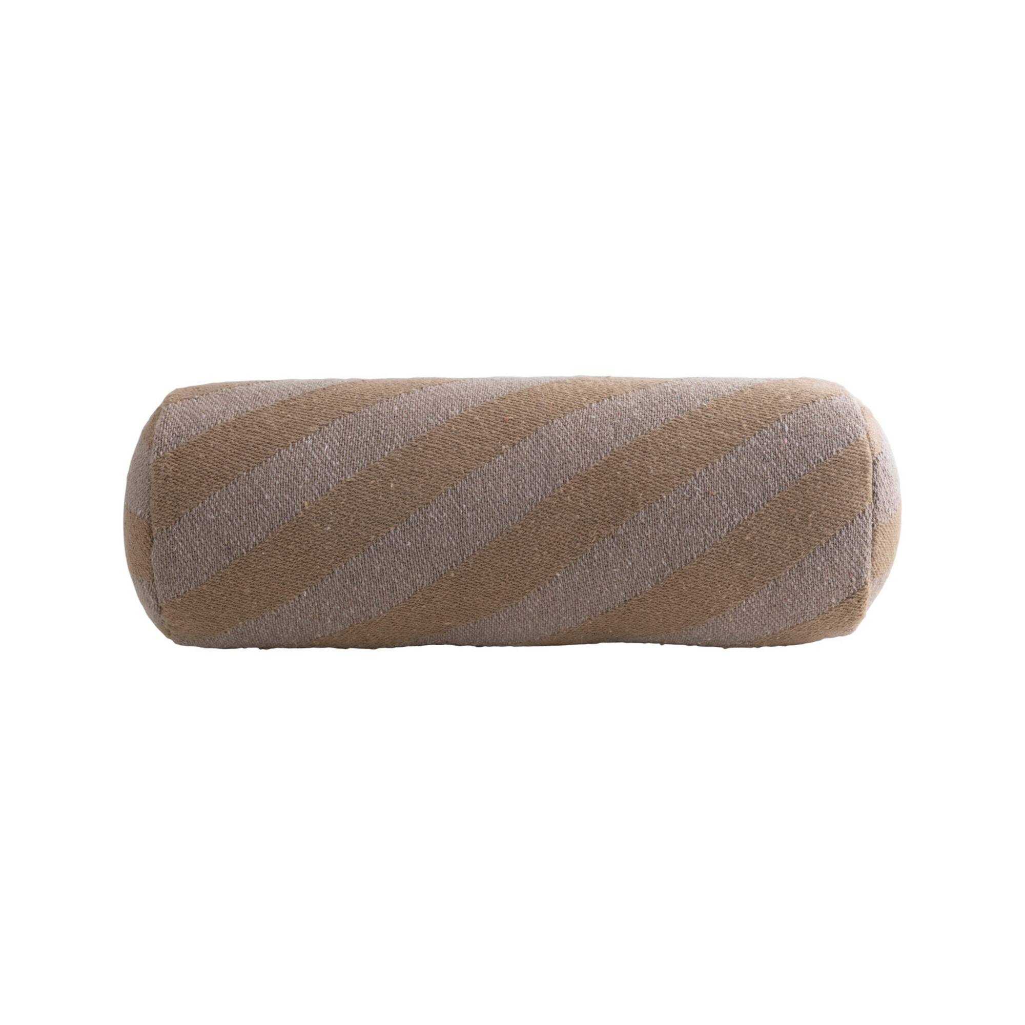 Hello Honey® Woven Stripes Recycled Cotton Blend Bolster Pillow